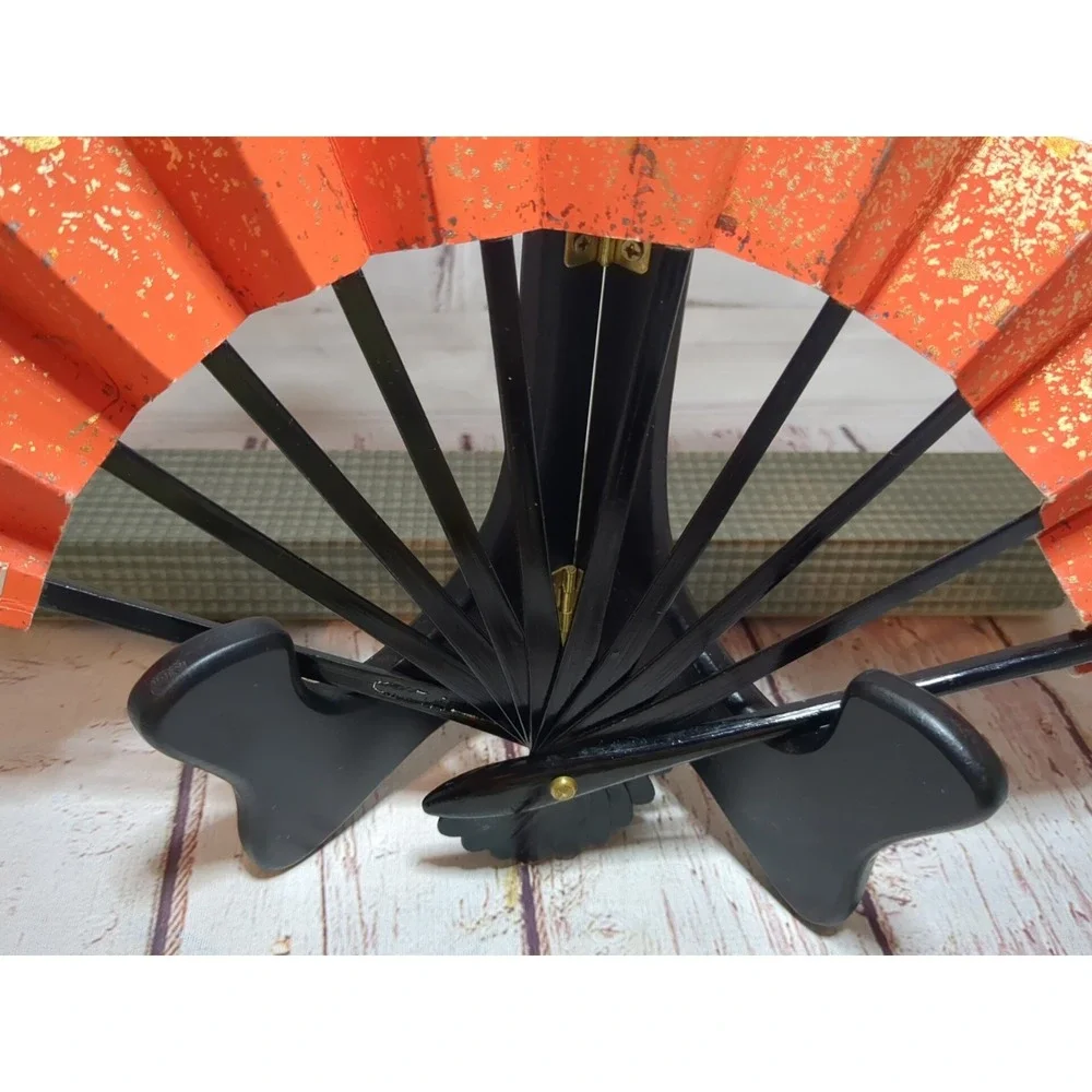 Pair Of VTG Japanese Maiogi Folding Dance Fan Lightly Used in Original Packaging